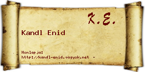 Kandl Enid névjegykártya